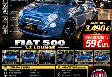 Fiat 500 153.652 km 3.290 &euro; Mönchengladbach 41238